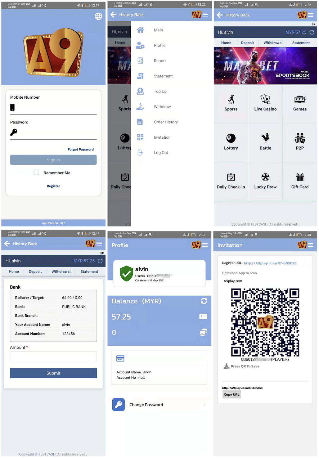 A9PLAY Official Login and Profile